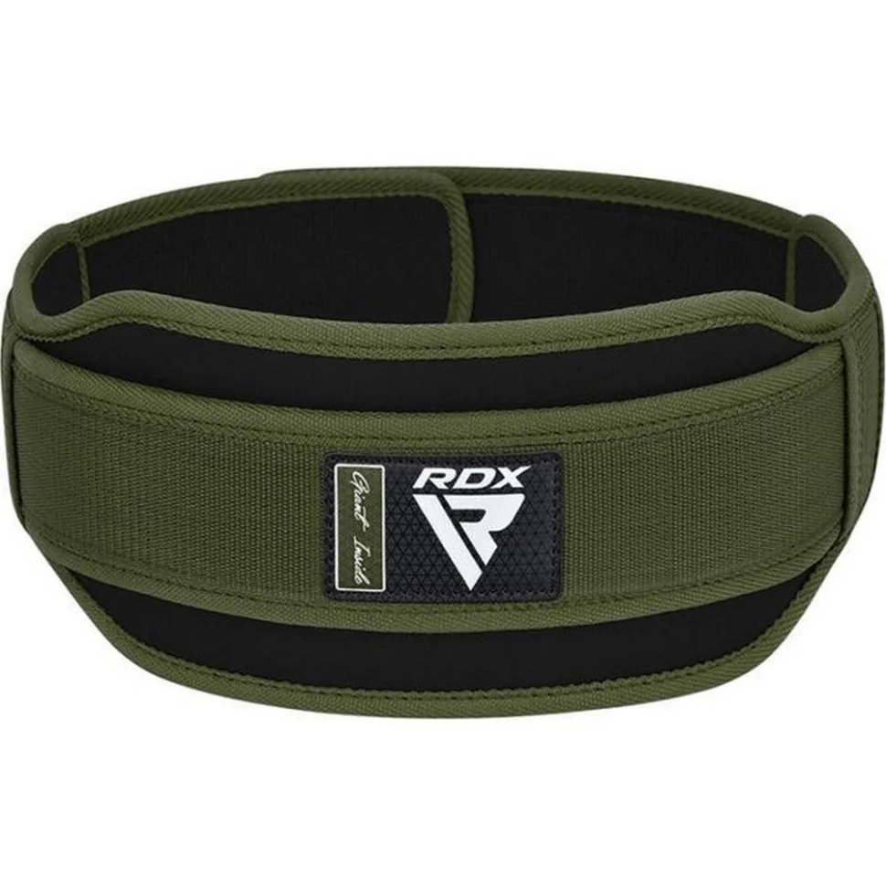 Пояс для тяжелой атлетики RX5 Double Belt RDX Inc Limited WBD-RX5AG-XL, неопреновый, Army Green, XL
