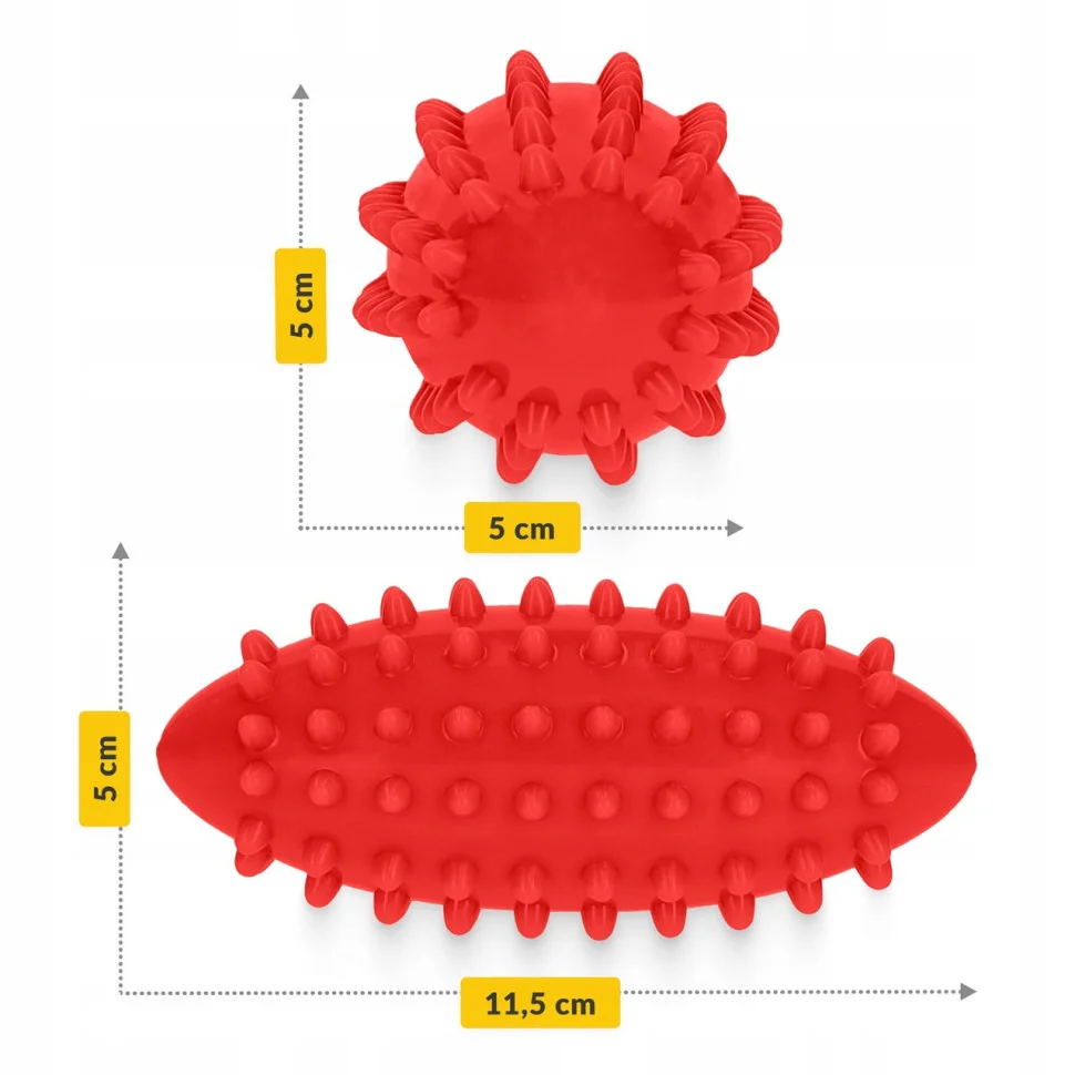 Мяч массажный Огурец Spike Bean 4FIZJO 4FJ0651 красный 11.5x5 см