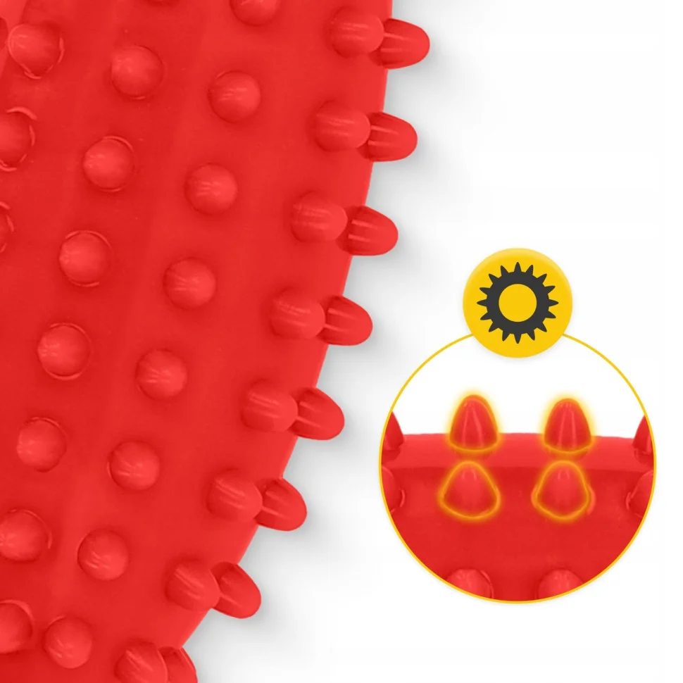 Мяч массажный Огурец Spike Bean 4FIZJO 4FJ0651 красный 11.5x5 см