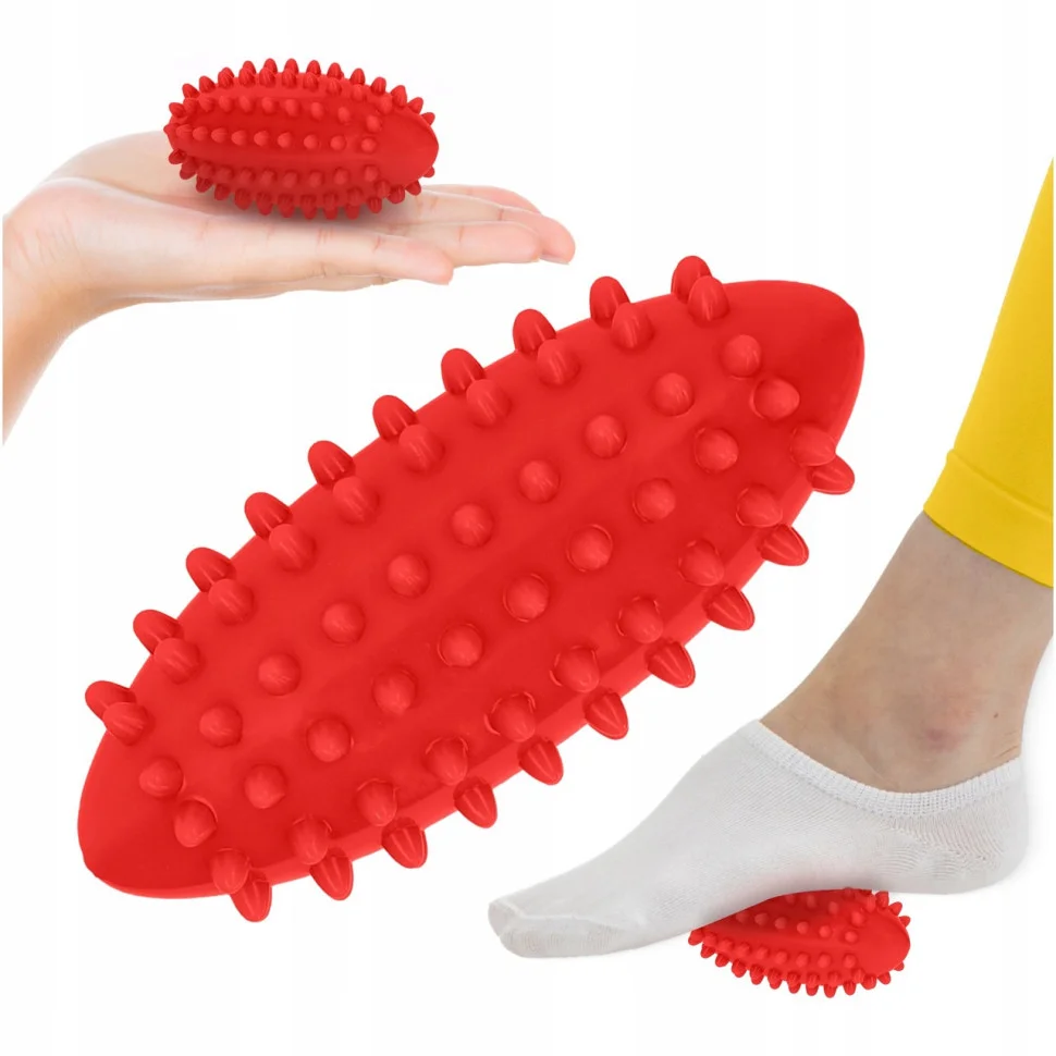 Мяч массажный Огурец Spike Bean 4FIZJO 4FJ0651 красный 11.5x5 см