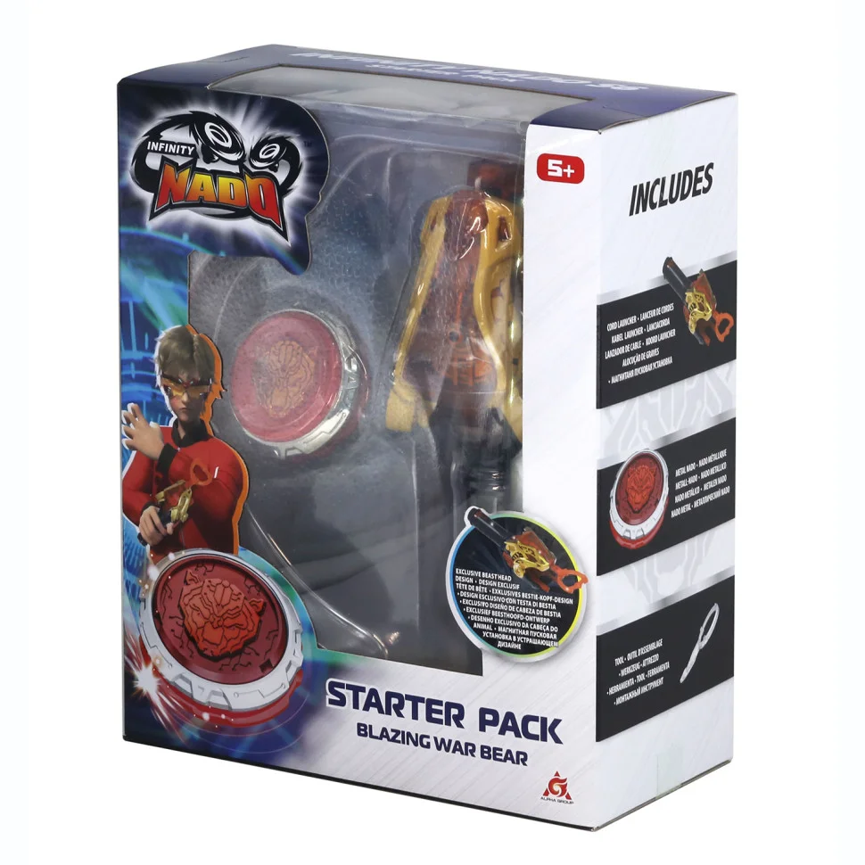 Дзиґа Infinity Nado EU654112 VI серія Starter Pack Blazing War Bear Палаючий Бойовий Ведмідь
