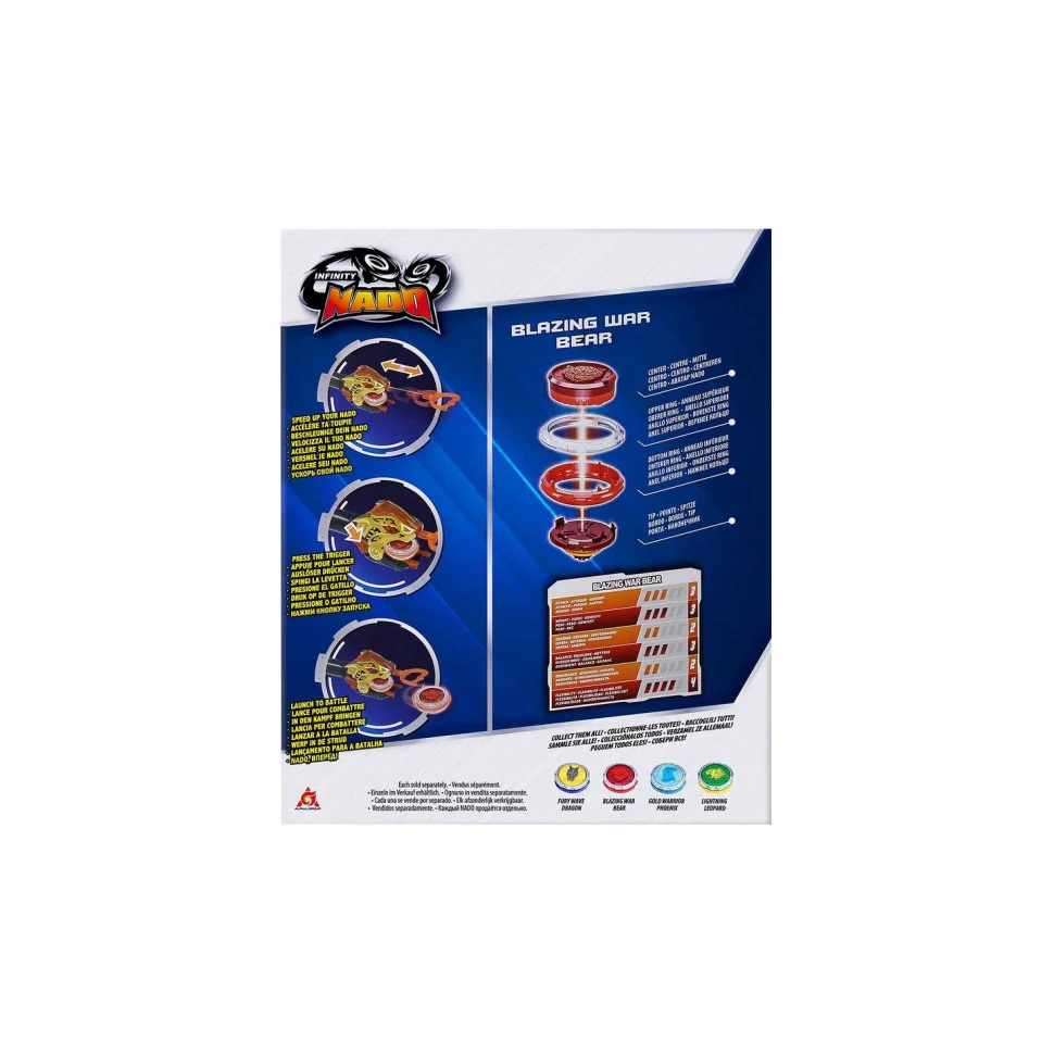 Дзиґа Infinity Nado EU654112 VI серія Starter Pack Blazing War Bear Палаючий Бойовий Ведмідь