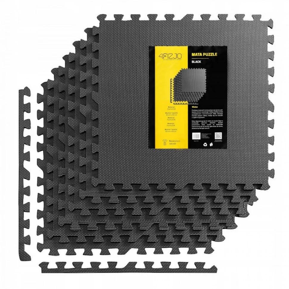 Мат-пазл (ластівчин хвіст) Mat Puzzle 4FIZJO 4FJ0387 EVA 180 x 120 x 1 см, Black