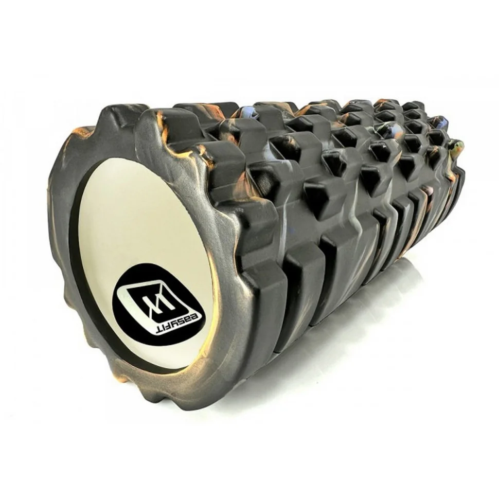 Массажный ролик Grid Roller v.1.1 EasyFit EF-2021-BK 33 см, Multi Черный