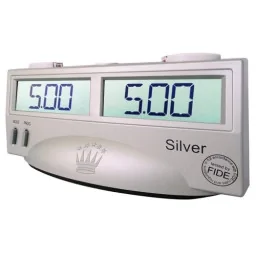 Шахматные часы электронные "Silver" Shachqueen E410, 12-ть встроенных режимов контроля времени