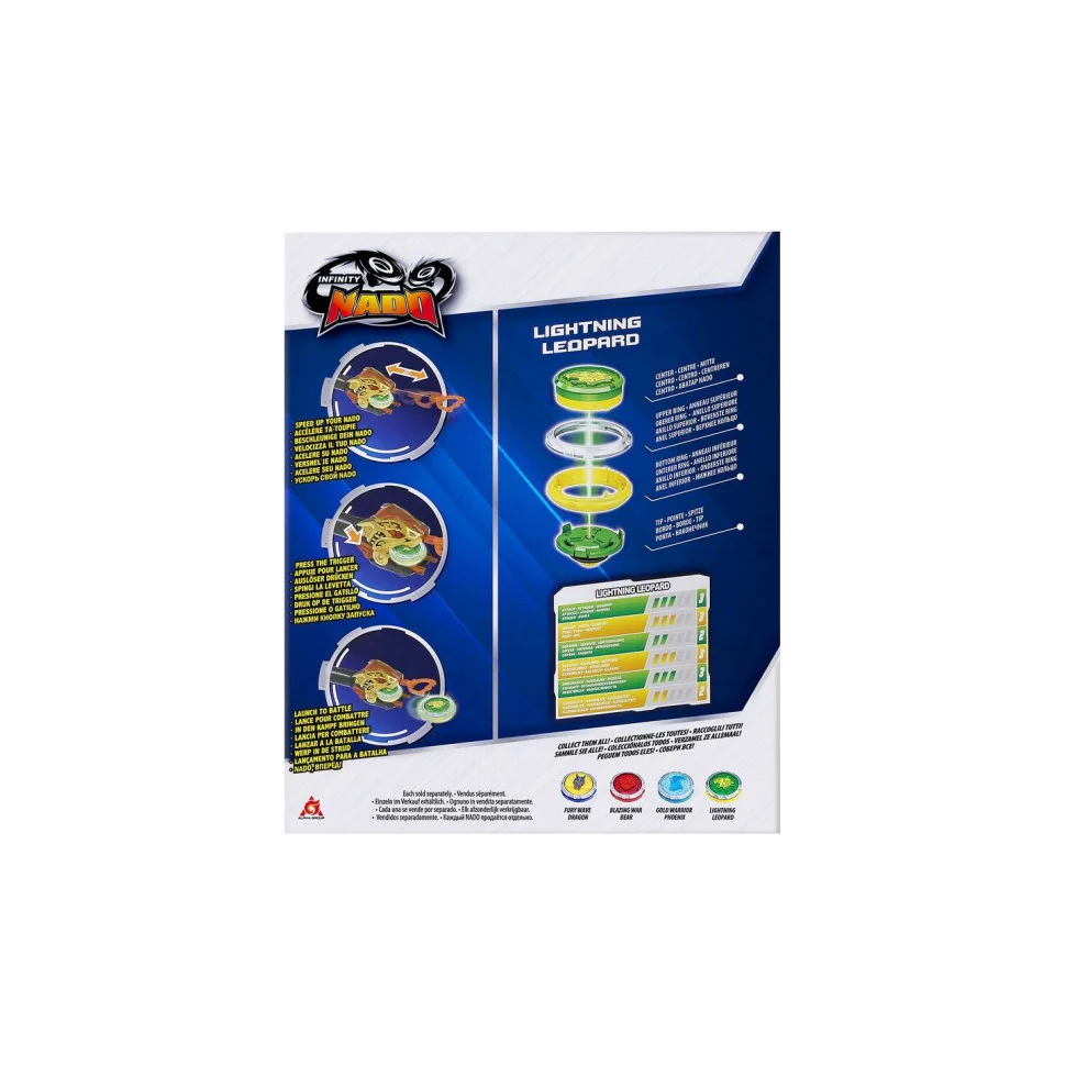 Волчок Infinity Nado EU654114 VI серия Starter Pack Lighting Leopard Ослепительный Леопард