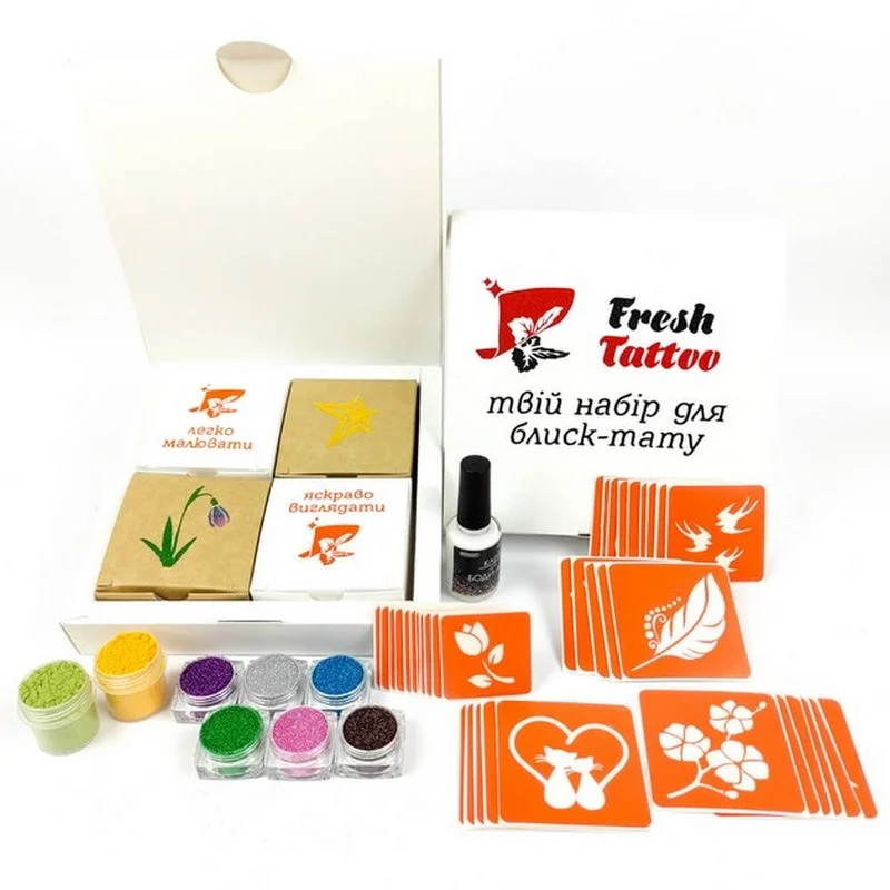 Подарочный набор для био-тату «Весна - макс» Fresh Tattoo gift-set-spring-max