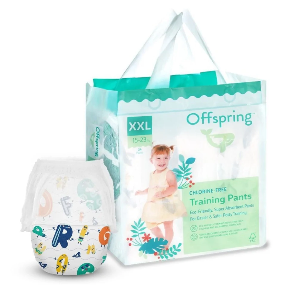 Трусики-подгузники для детей 15-23 кг Offspring DP-OI-FAP-XXL24P-ABC размер XXL, 24 штук