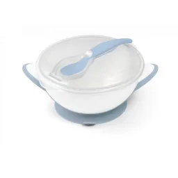 Мисочка с присоской и ложечкой BabyOno 1063/05 пастельно-голубая Мисочка с присоской и ложечкой BabyOno 1063/05 пастельно-голубая