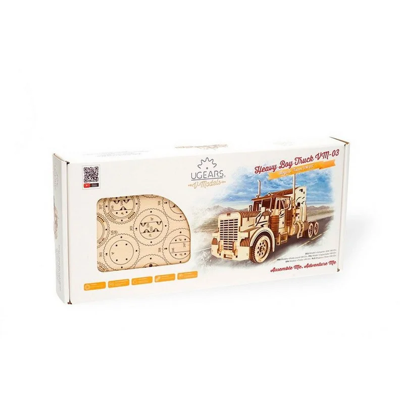 Дерев'яний механічний 3D конструктор Тягач VM-03 Ugears 70056 541 деталь