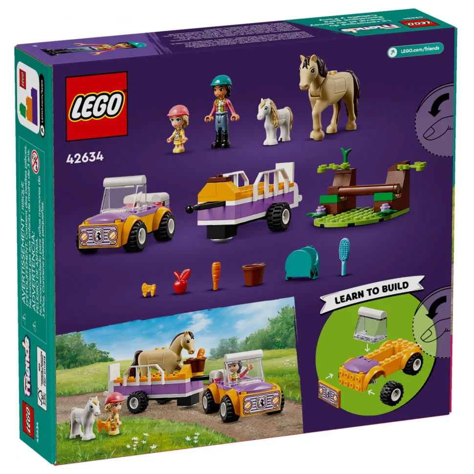 Конструктор LEGO Friends Прицеп для лошади и пони 42634, 105 деталей