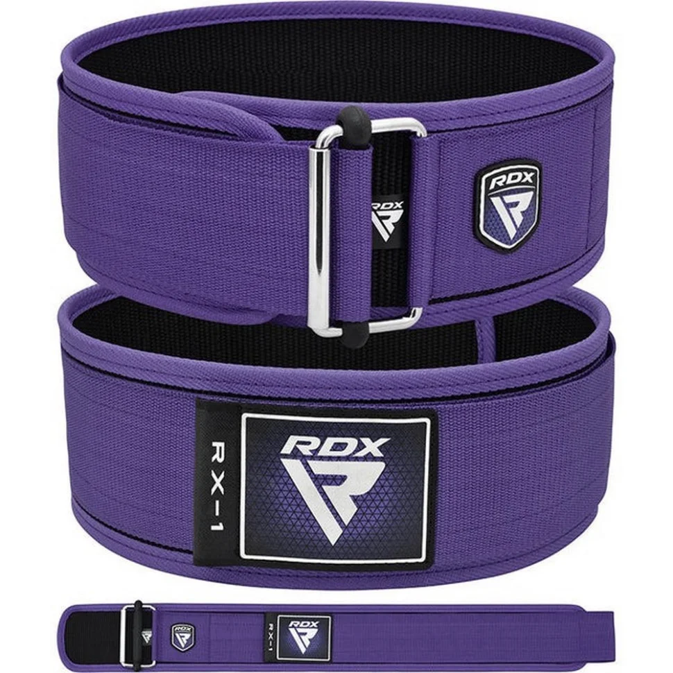 Пояс для тяжелой атлетики RX1 Weight Lifting Belt RDX Inc Limited WBS-RX1PR-XS, Purple, XS