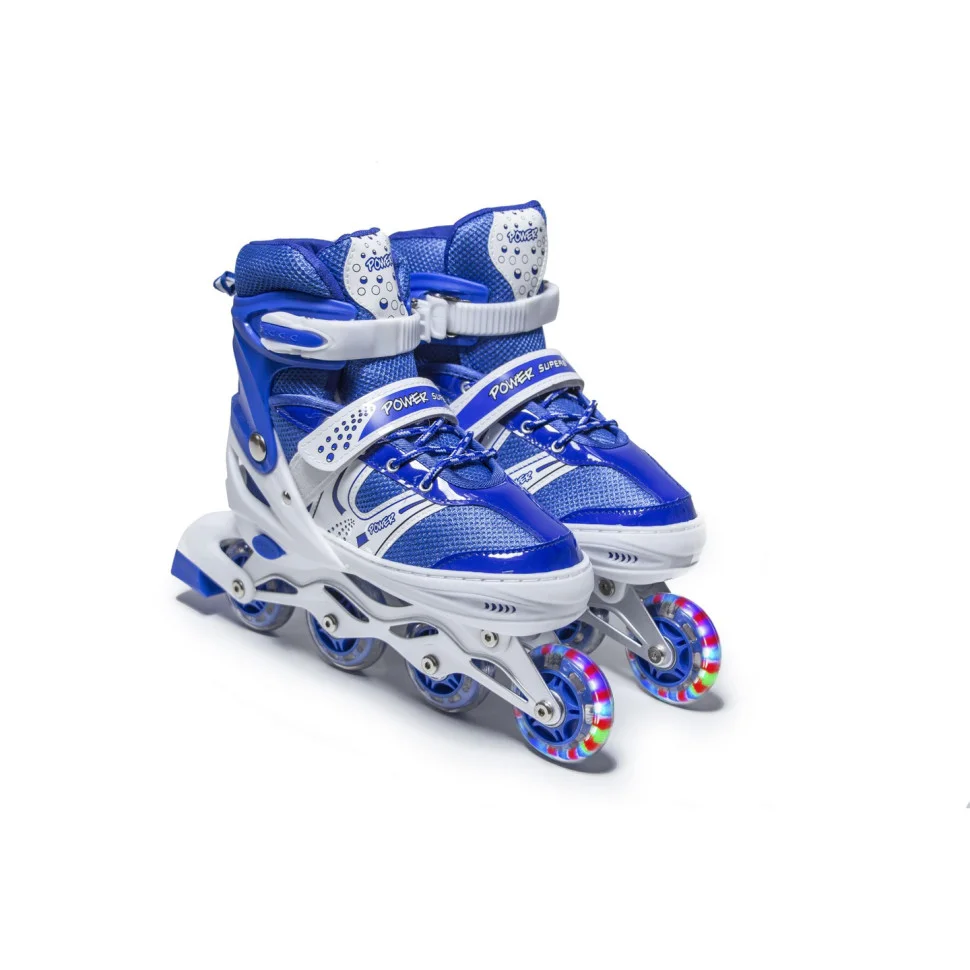 Детские раздвижные ролики Superpower Bambi 898288032 Blue, размер 38-42