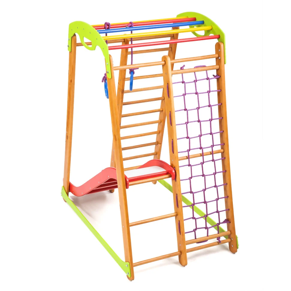 Детский спортивный уголок SportBaby «Кроха - 2 Plus 1» с горкой