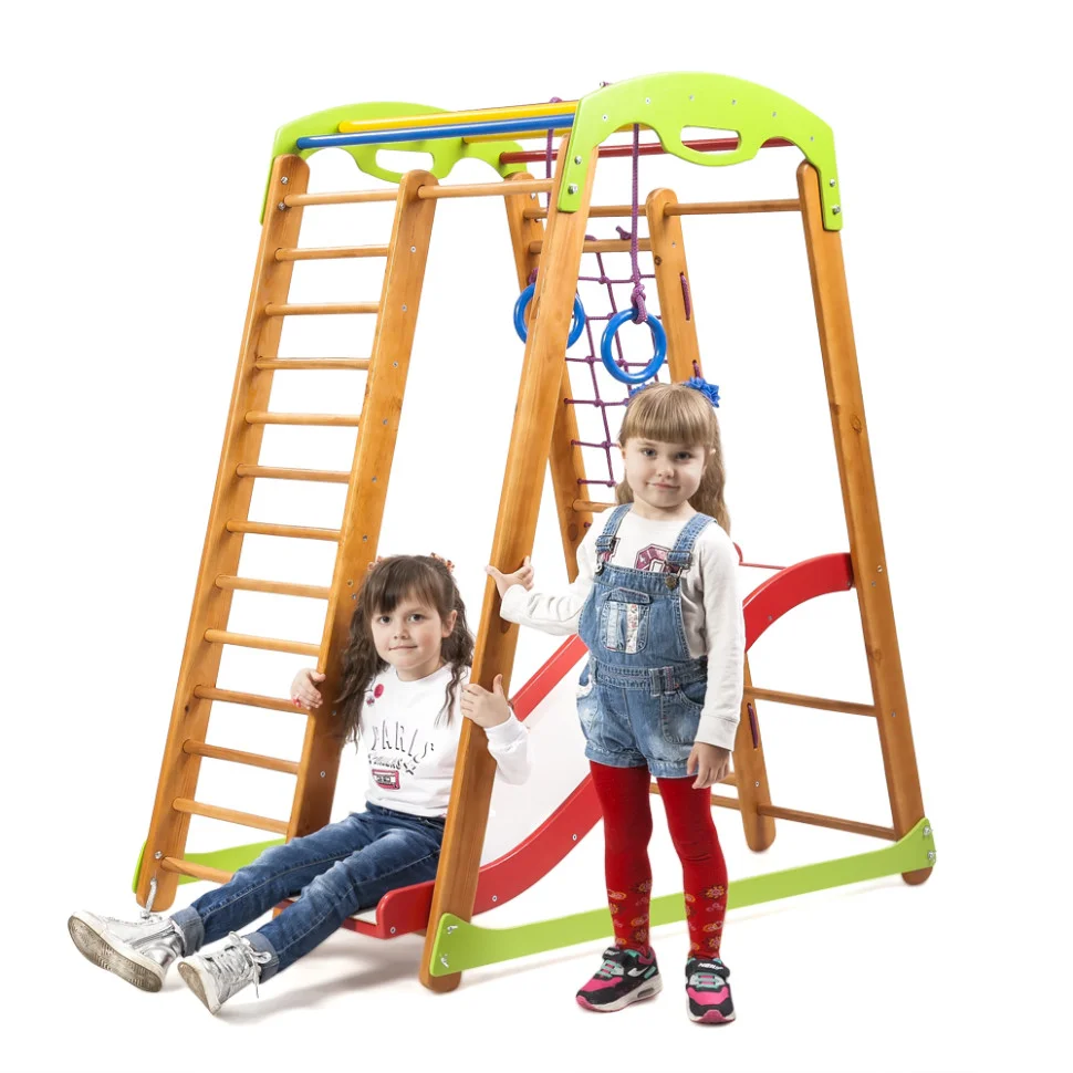 Детский спортивный уголок SportBaby «Кроха - 2 Plus 1» с горкой