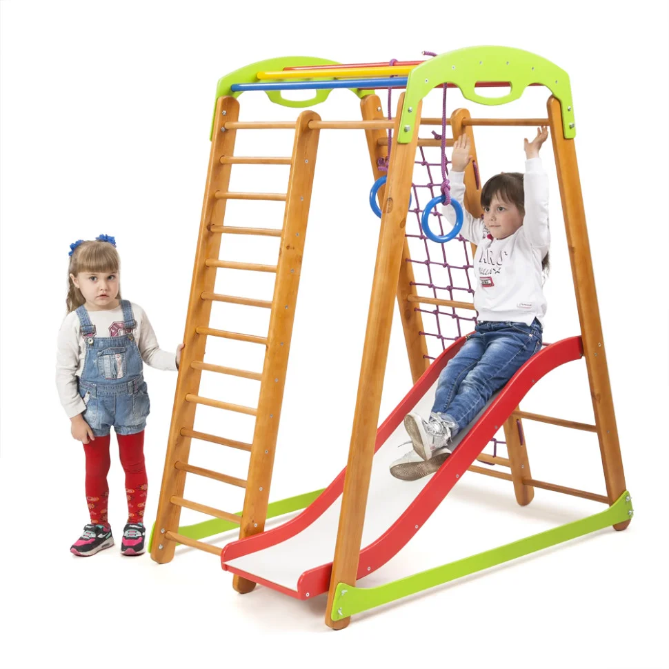 Детский спортивный уголок SportBaby «Кроха - 2 Plus 1» с горкой