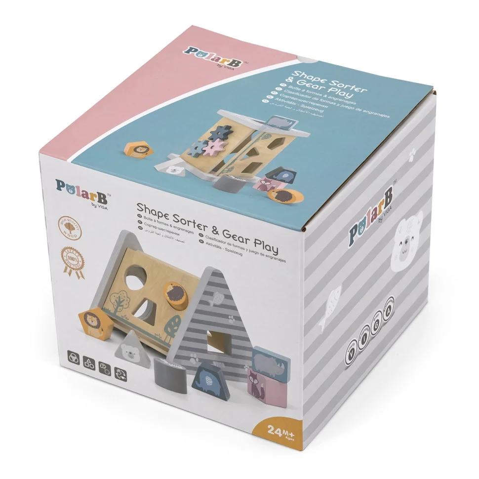Дерев'яний сортер Розвиток Viga Toys PolarB 44007, 5 в 1