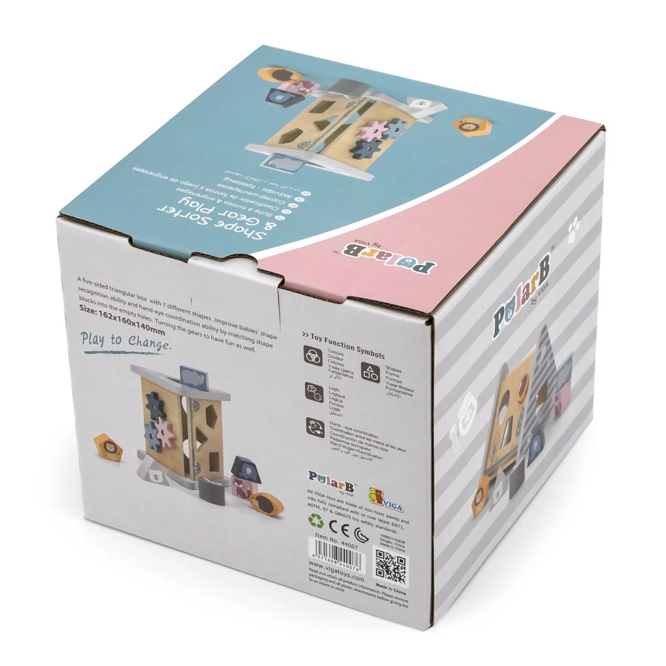 Дерев'яний сортер Розвиток Viga Toys PolarB 44007, 5 в 1