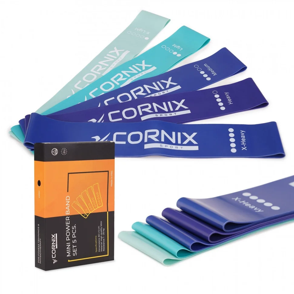 Резинки для фитнеса Mini Power Band Cornix XR-0047, 1-20 кг