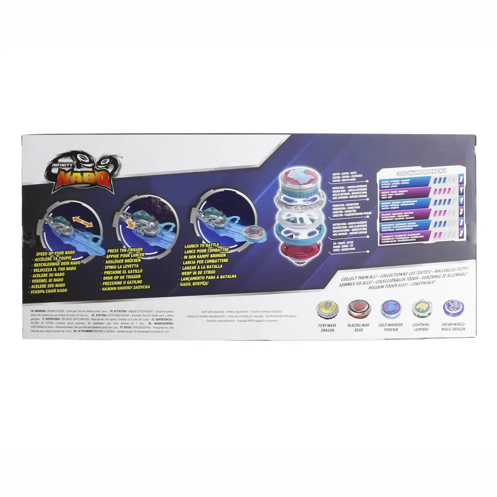Дзиґа Infinity Nado EU654133 VI серія Advanced Pack Gold Warrior Phoenix Золотий Воїн Фенікс