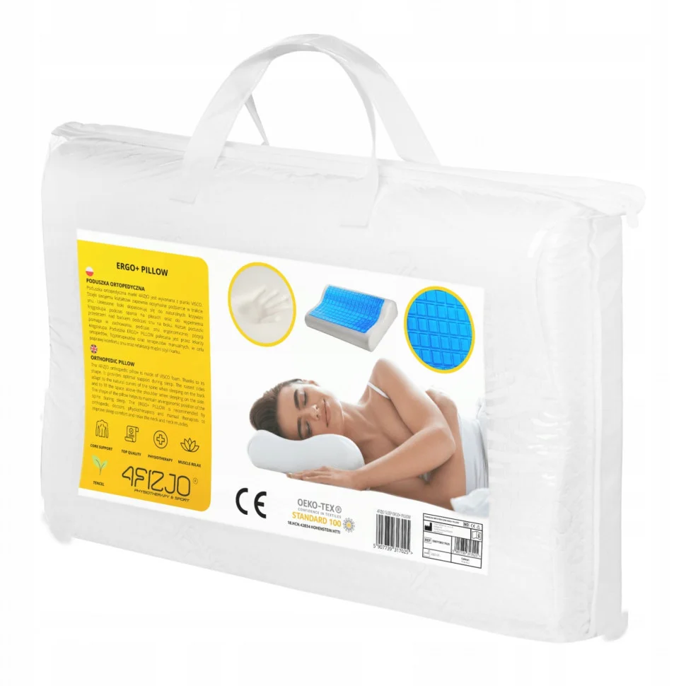 Подушка ортопедична 4FIZJO 4FJ0408 Ergo+ охолоджуюча для сну 40x60 см
