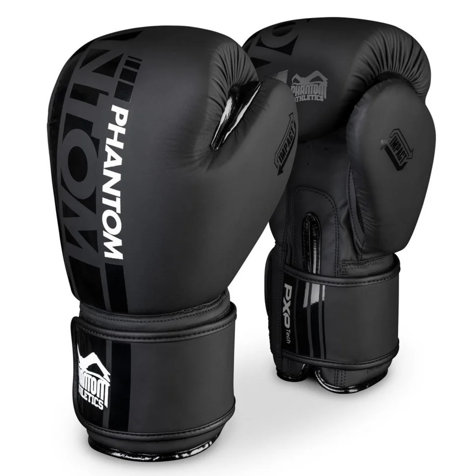 Боксерские перчатки APEX Phantom PHBG2025-16 Black 16 oz