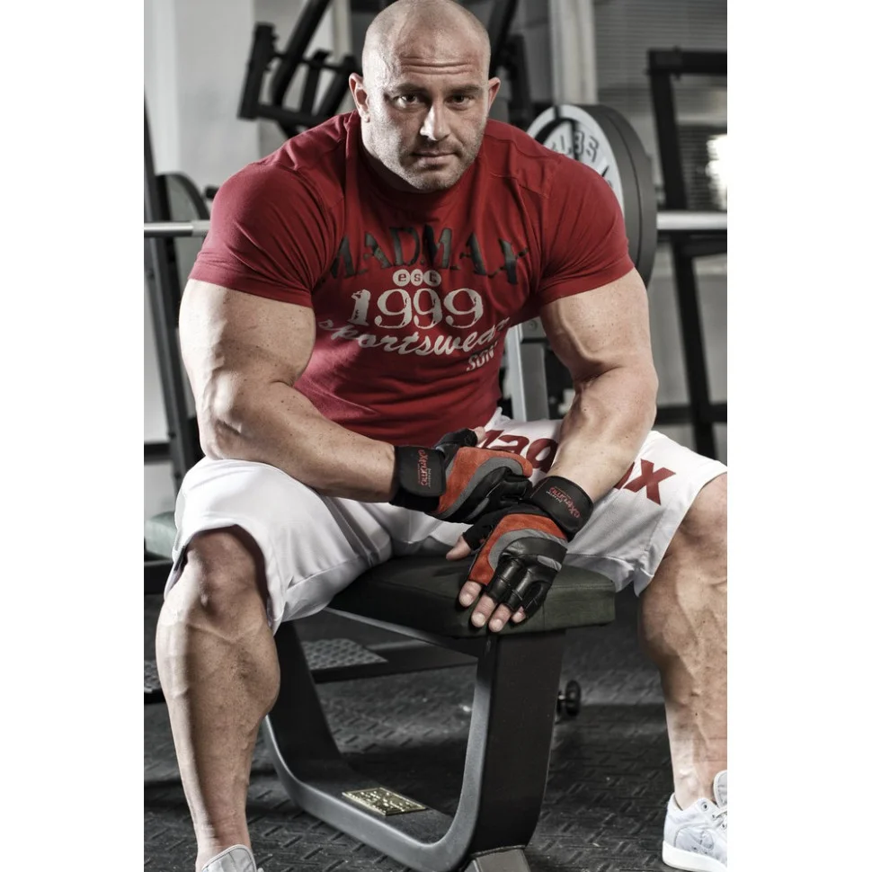 Перчатки для фитнеса Extreme 2nd edition MadMax MFG-568_XXL, Black/Red, XXL 23,5-25 см