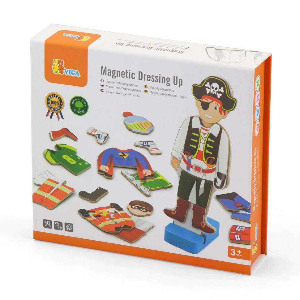 Набор магнитов Гардероб мальчика Viga Toys 50021 деревянный