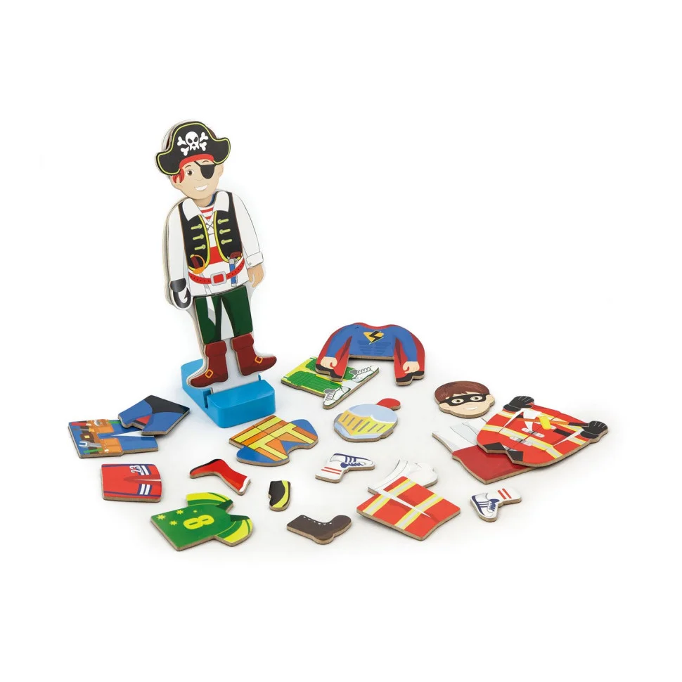 Набор магнитов Гардероб мальчика Viga Toys 50021 деревянный