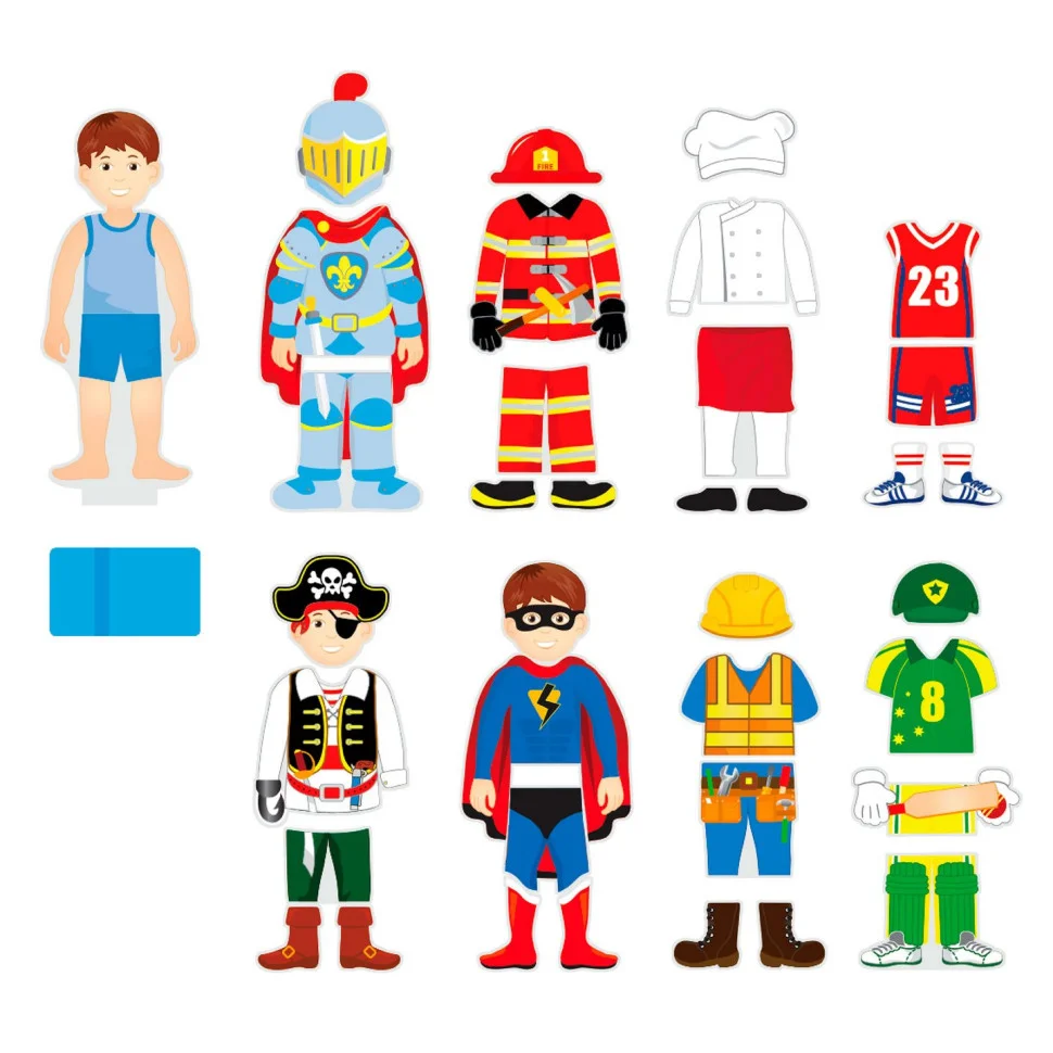 Набор магнитов Гардероб мальчика Viga Toys 50021 деревянный