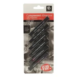 Воскові олівці "Artist Charcoal Soft" Art Nation CPC0810 чорні 