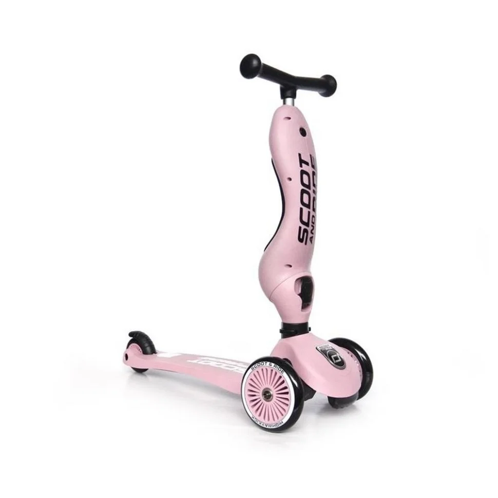 Самокат трансформер Highwaykick-1 Scoot and Ride SR-160629-ROSE, пастельно-рожевий