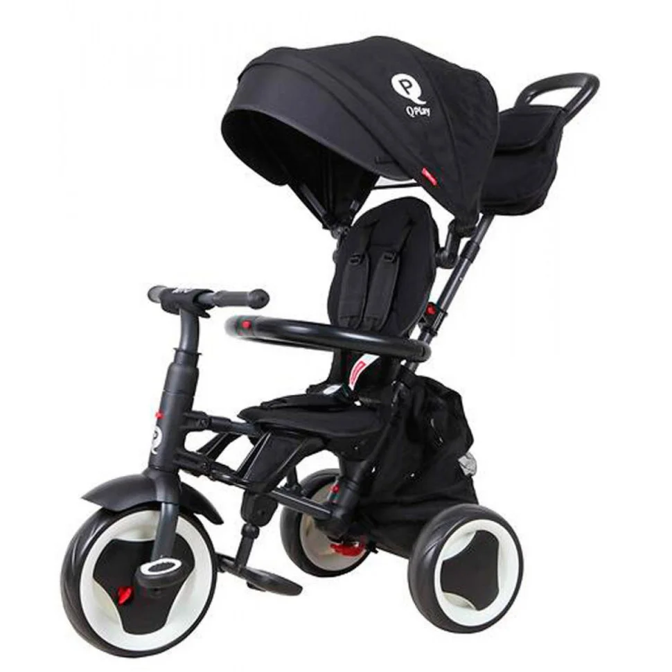 Велосипед триколісний дитячий Qplay S380-8Black RITO+ EVA Black