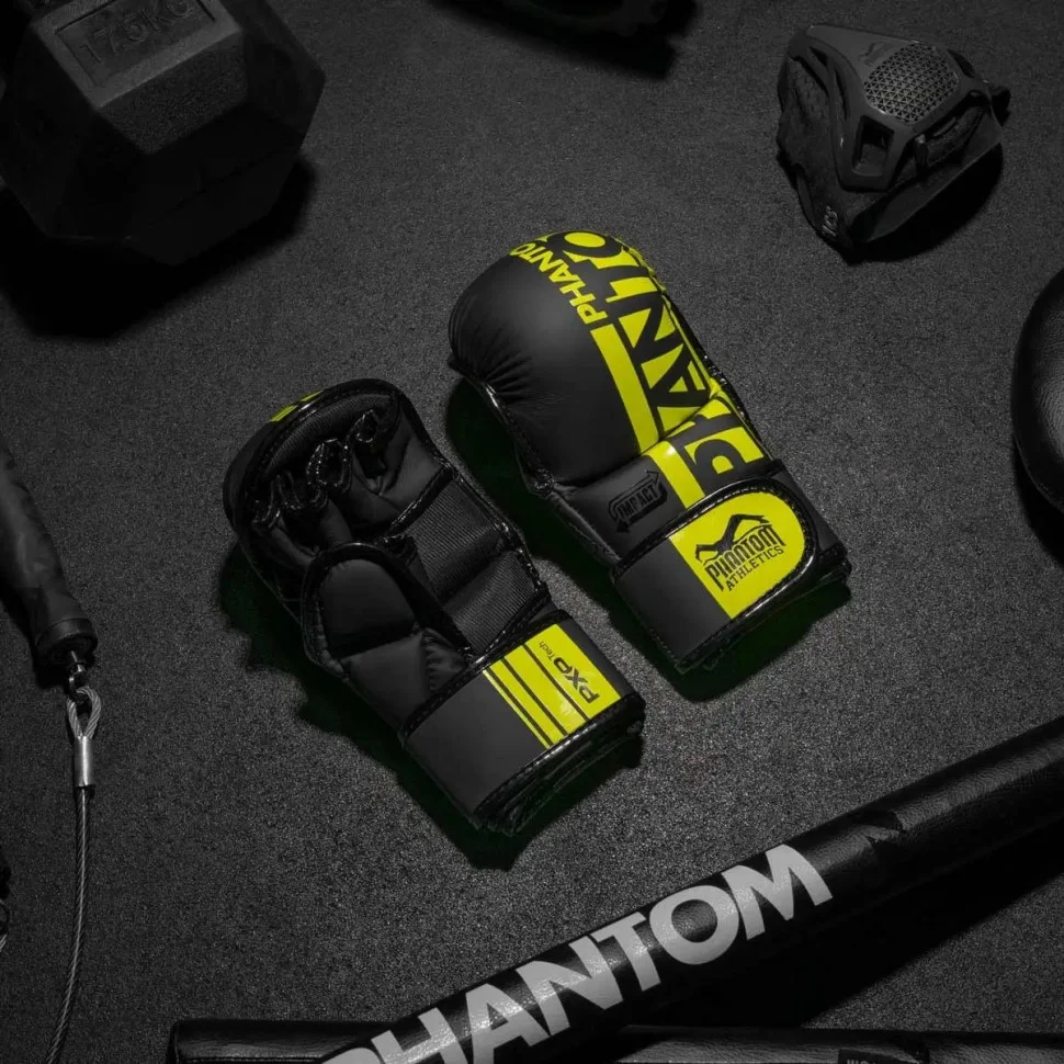 Рукавиці для ММА APEX Sparring Phantom PHMMAG2301-LXL NEON L/XL (капа в подарунок)