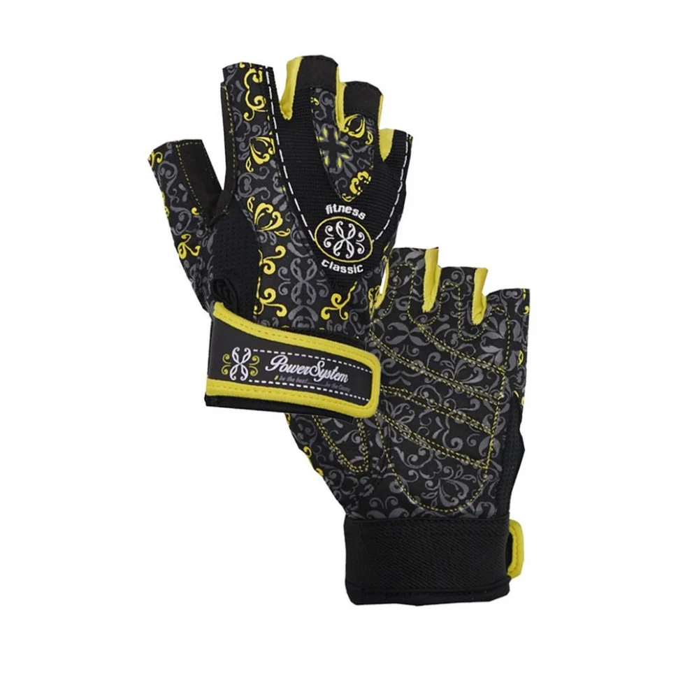 Рукавички для фітнесу Classy Power System PS_2910_XS_Black/Yellow, XS 20 см