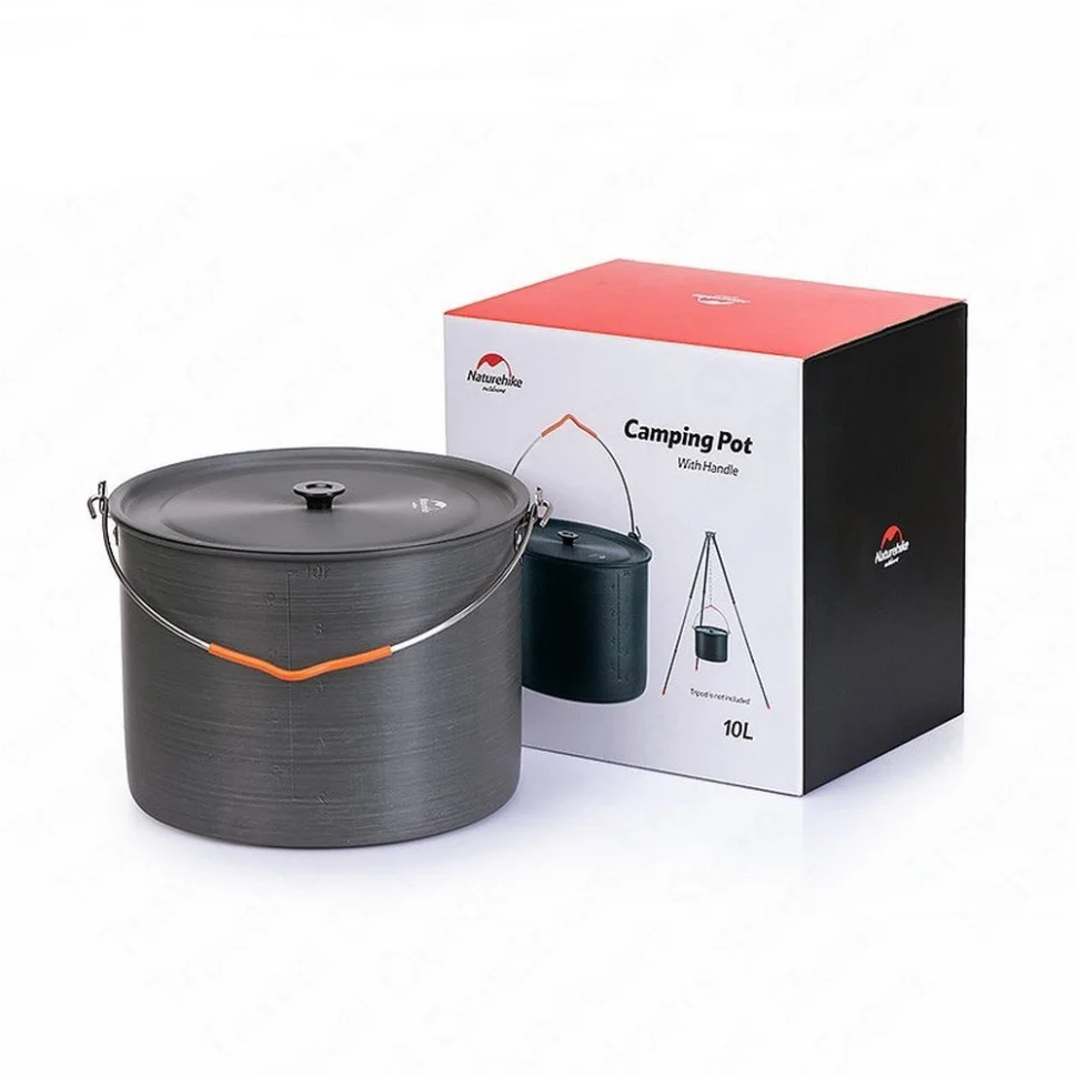 Котел Naturehike NH19CJ003 Camping 6927595738276, 10 л, grey