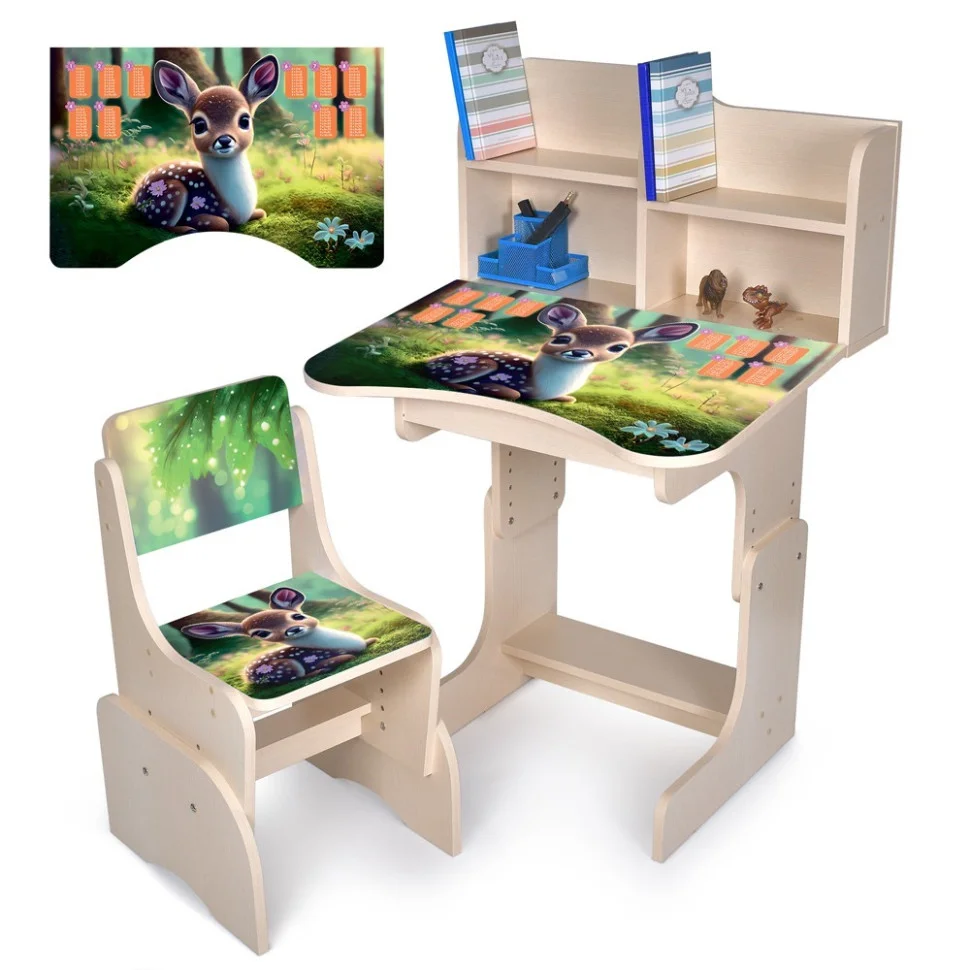 Дитяча Парта Bambi N 2071-3-2 дерево, зі стільчиком