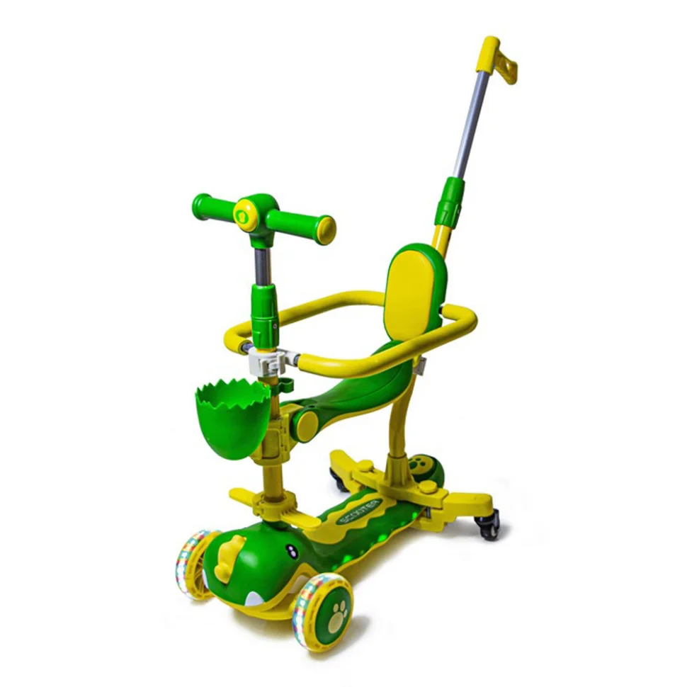 Самокат детский 3-х колесный 5 в 1 Dinosaur Bambi 1594149541 до 25 кг