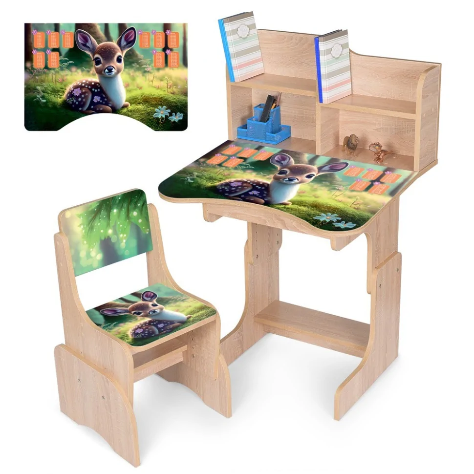 Дитяча Парта Bambi N 2071-3-3 дерево, зі стільчиком