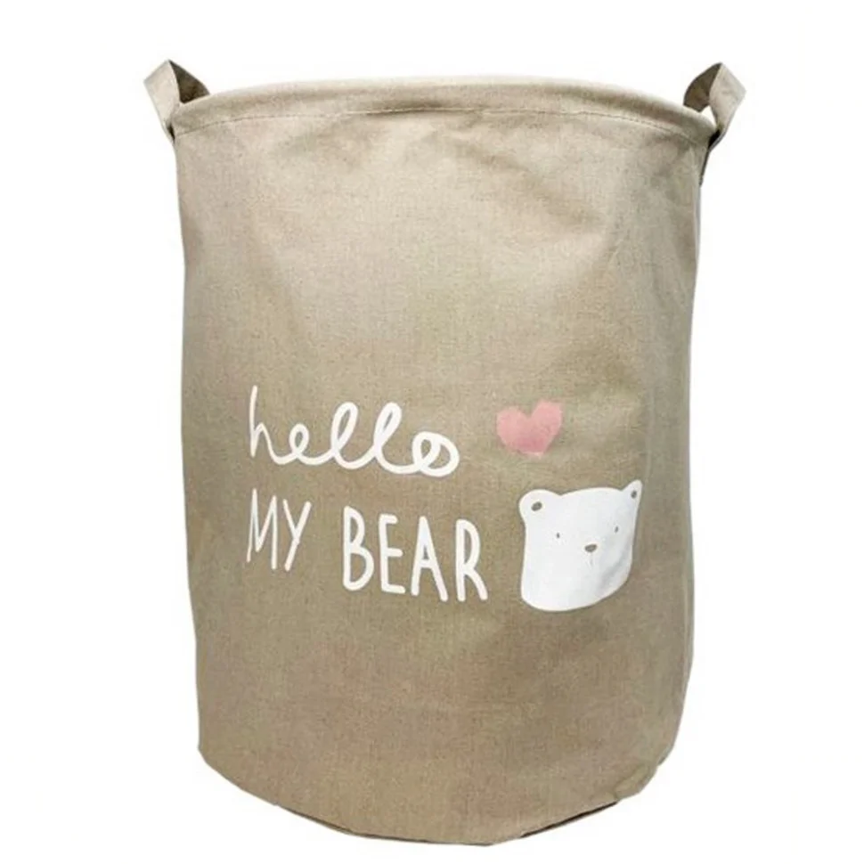 Кошик для іграшок та білизни «Hello my bear» Mega Zayka MGZ-1004(Grey)