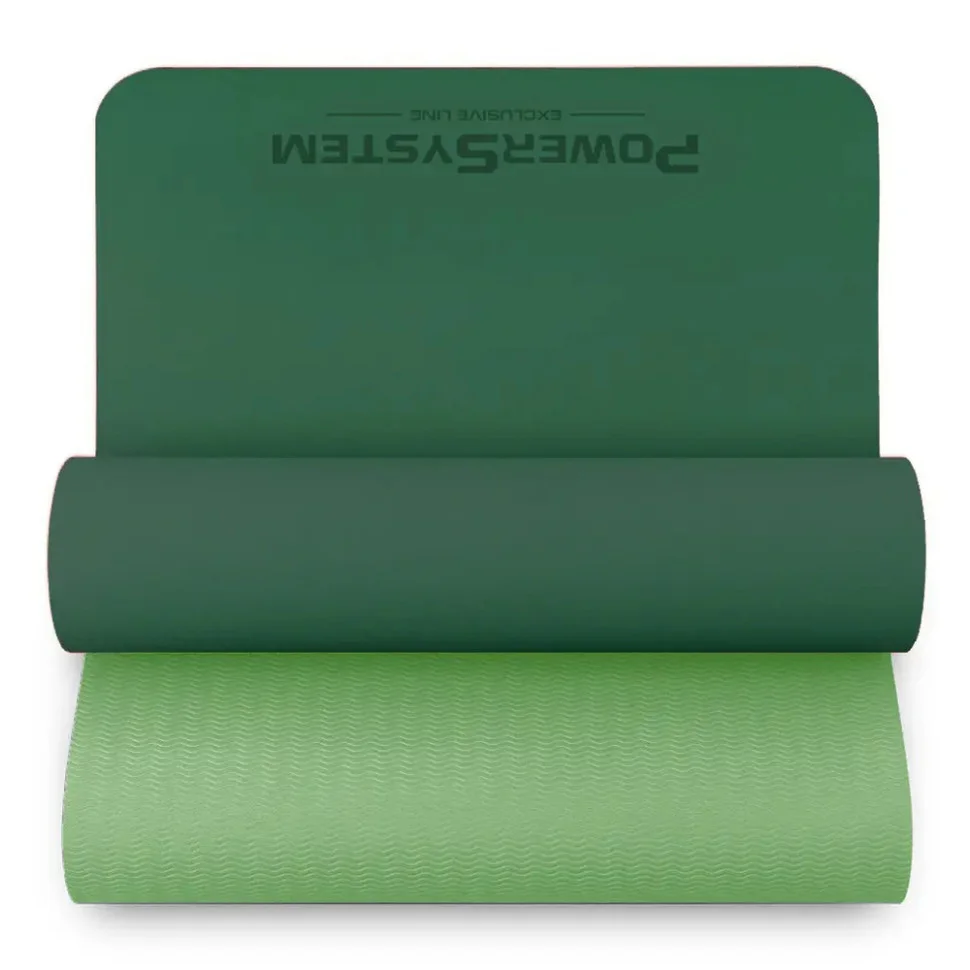 Коврик для йоги и фитнеса Yoga Mat Premium Power System 4060GN-0, Green