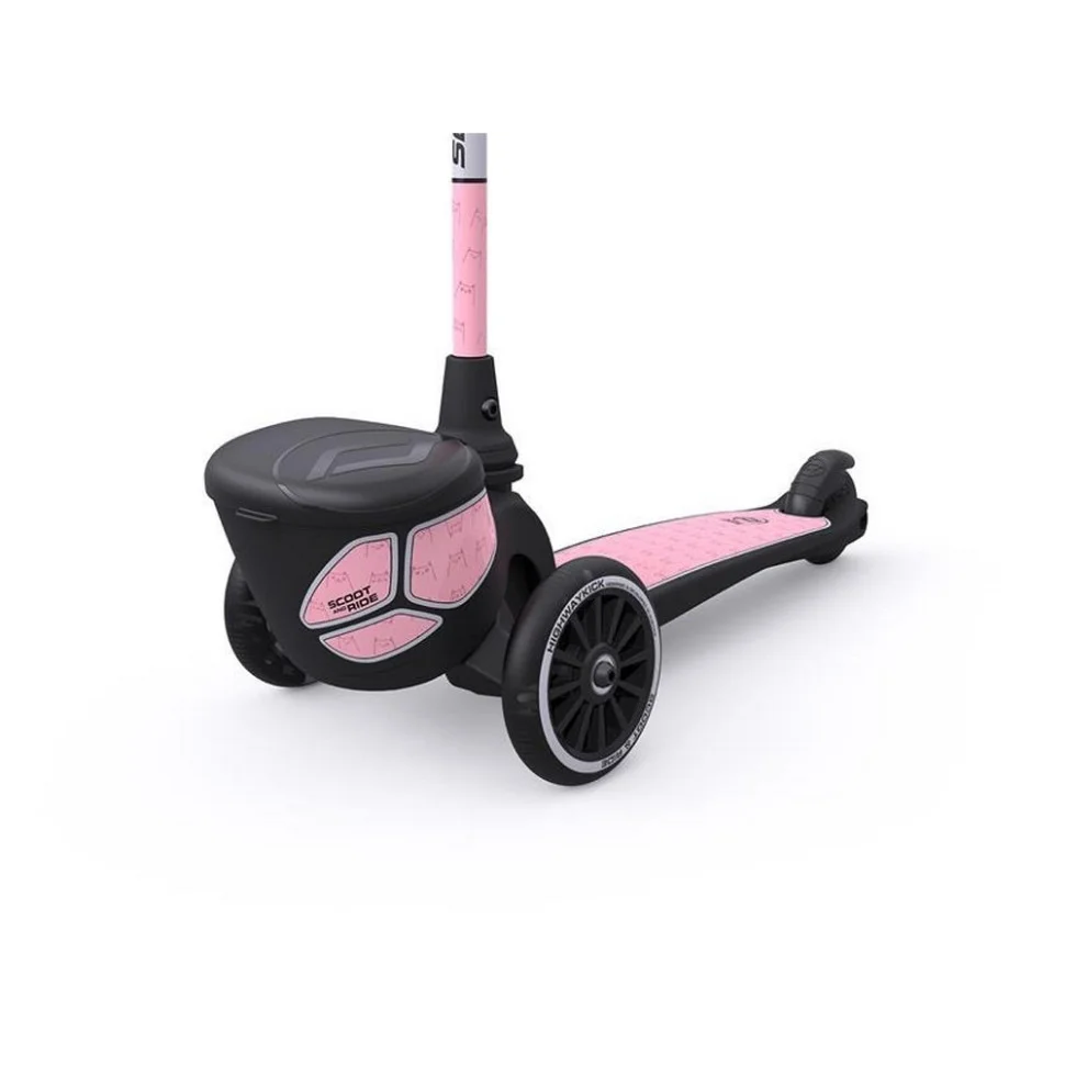 Самокат Highwaykick-2 Scoot and Ride SR-210201-ROSE, з колесами, що світяться, рожевий