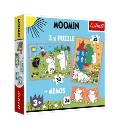 Пазл детский 2 в 1 "Мумины" Moomin Trefl 93054 с игрой Мемо