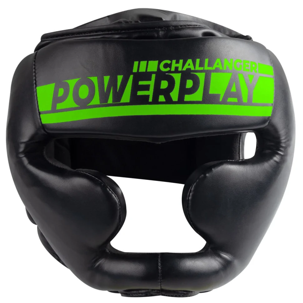 Боксерский шлем тренировочный 3048 PowerPlay PP_3048_L_Bl/Green, Черно-Зеленый, L