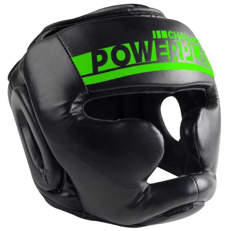 Боксерский шлем тренировочный 3048 PowerPlay PP_3048_L_Bl/Green, Черно-Зеленый, L