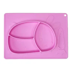 Силиконовая тарелка-коврик "Зайчик" Mega Zayka MGZ-0119(Pink) 19х27 см Силиконовая тарелка-коврик "Зайчик" Mega Zayka MGZ-0119(Pink) 19х27 см