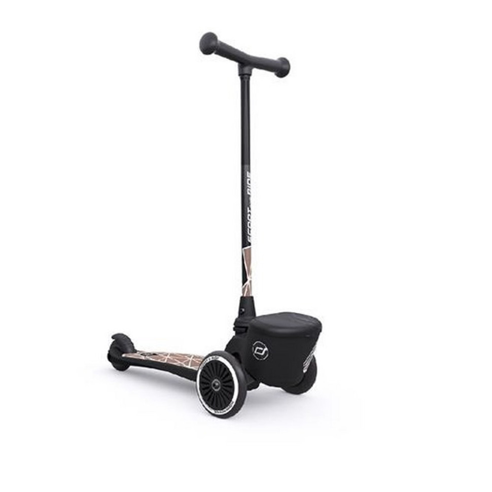 Самокат Highwaykick-2 Scoot and Ride SR-210201-BROWNLINES, з колесами, що світяться, коричневий