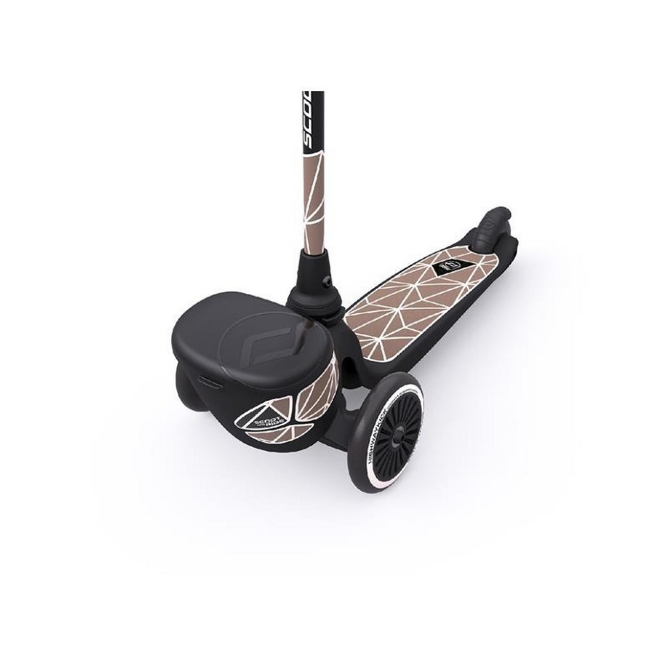 Самокат Highwaykick-2 Scoot and Ride SR-210201-BROWNLINES, з колесами, що світяться, коричневий