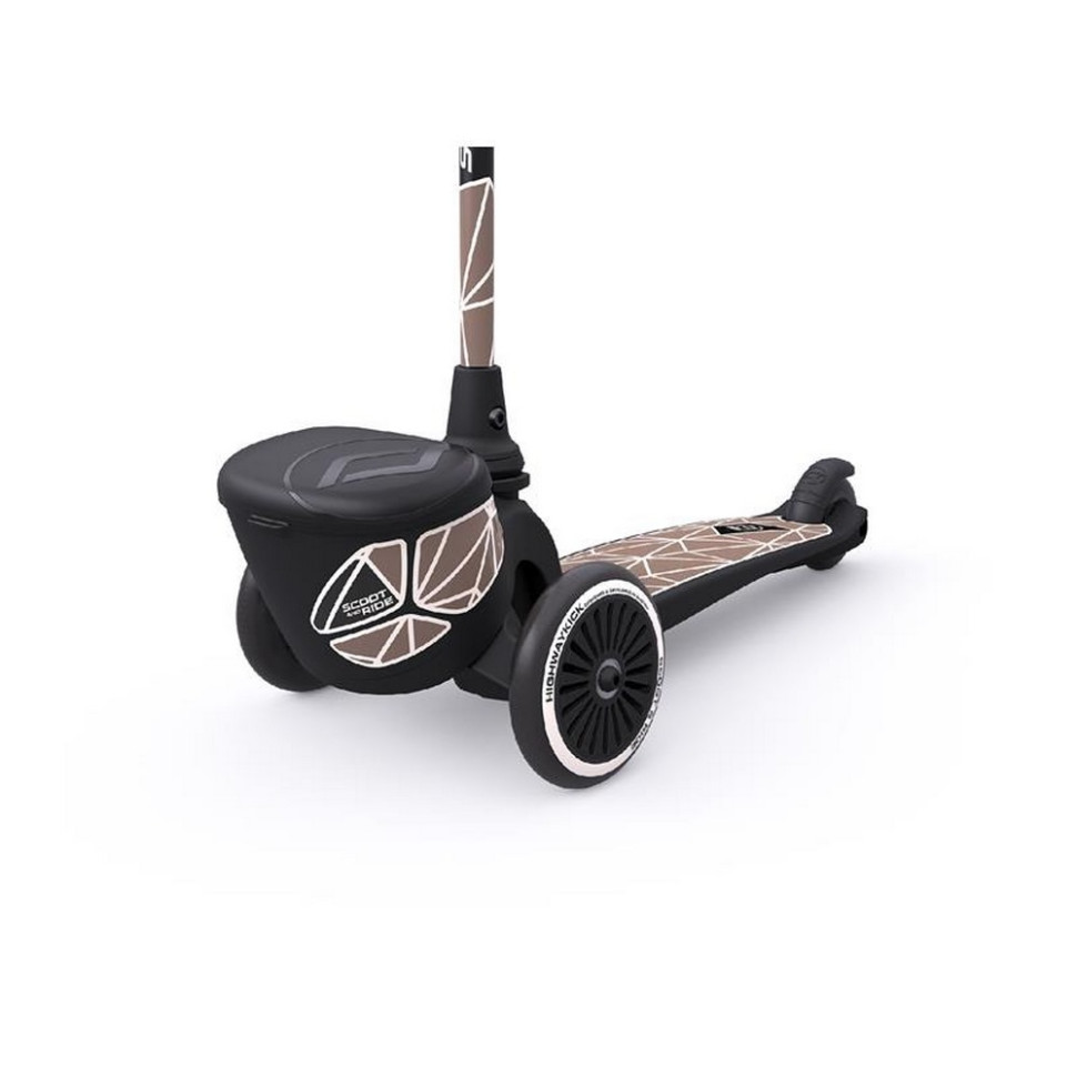Самокат Highwaykick-2 Scoot and Ride SR-210201-BROWNLINES, з колесами, що світяться, коричневий