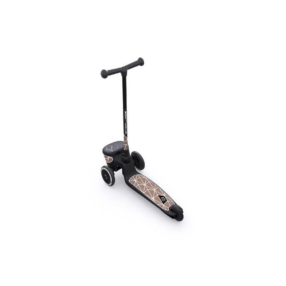 Самокат Highwaykick-2 Scoot and Ride SR-210201-BROWNLINES, з колесами, що світяться, коричневий